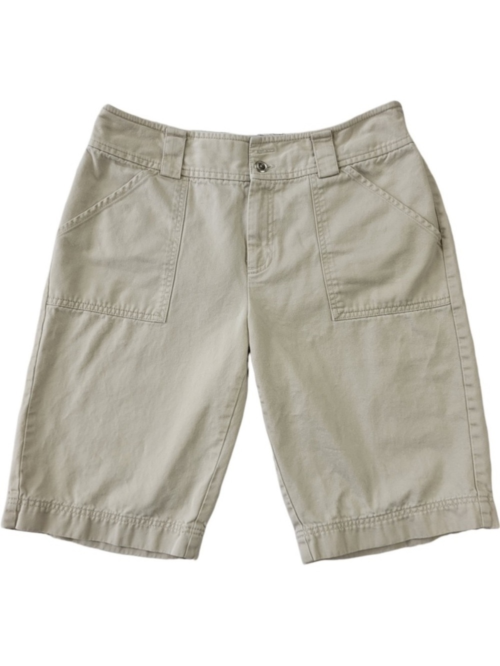✅ Rafaella Woman’s Bermuda 100% cotton 11.5” shorts ivory color size 10